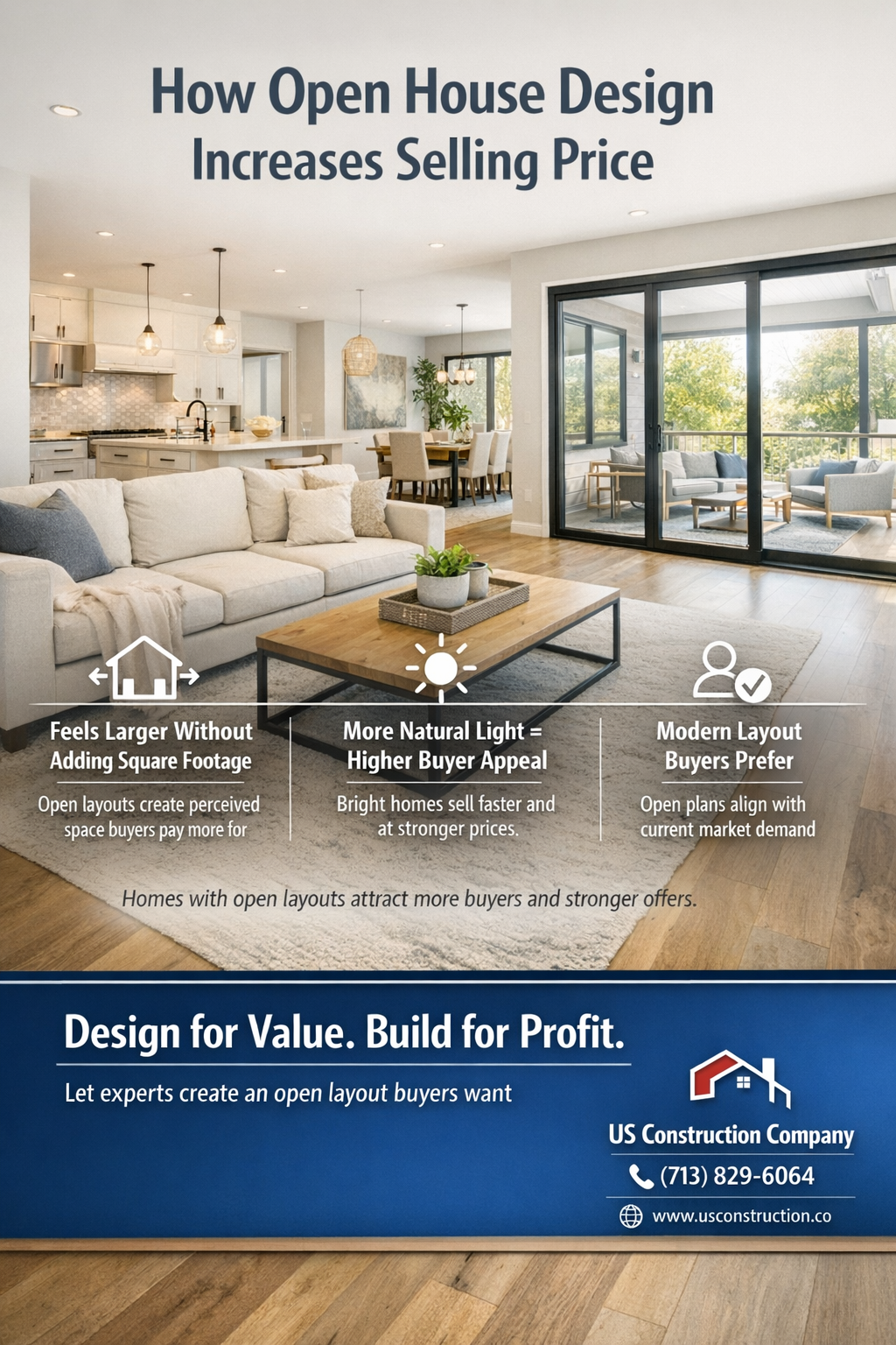 How Open House Design Gives a Higher Selling Price